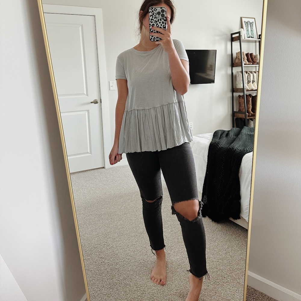 Urban Outfitters Blue Babydoll Tee